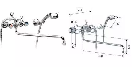 Смеситель для ванны «Remer» Export ex04YG хром