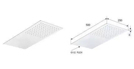 Верхний душ «Remer» 350UFX хром