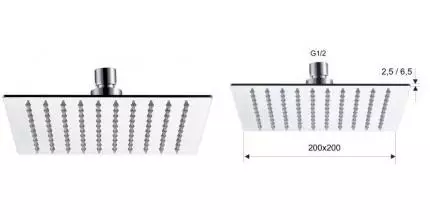 Верхний душ «Remer» 357UFS20X хром