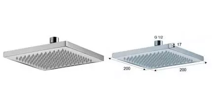 Верхний душ «Remer» 359SSX хром