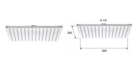 Верхний душ «Remer» 359SSLX хром