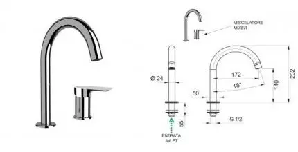Смеситель для раковины «Remer» Infinity I57 хром Смеситель для раковины «Remer» Infinity I57 хром