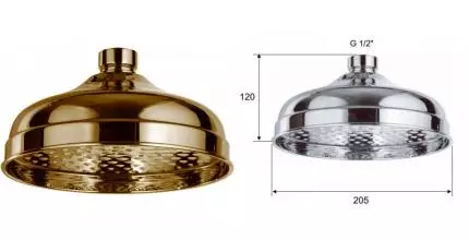 Верхний душ «Remer» 359B20VOx бронза Верхний душ «Remer» 359B20VOx бронза
