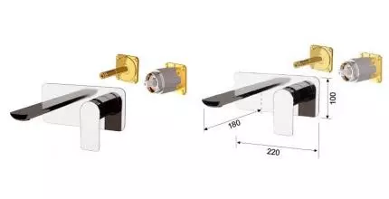 Смеситель для раковины «Remer» Infinity I15KB хром