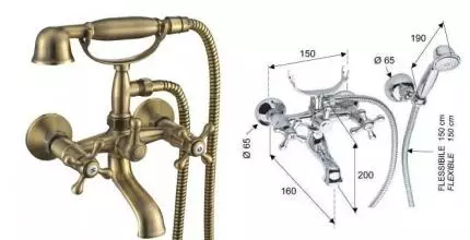 Смеситель для ванны «Remer» Liberty 02LICEVO бронза Смеситель для ванны «Remer» Liberty 02LICEVO бронза