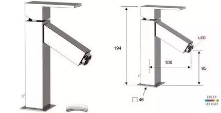 Смеситель для раковины «Remer» Q-Color QR10D с донным клапаном хром Смеситель для раковины «Remer» Q-Color QR10D с донным клапаном хром