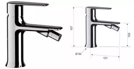 Смеситель для биде «Remer» Vanity V21 хром Смеситель для биде «Remer» Vanity V21 хром