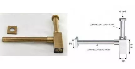 Сифон для раковины «Remer» SQ 960114VO бронза Сифон для раковины «Remer» SQ 960114VO бронза