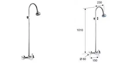 Душевая система «Remer» 35 F36 2 хром