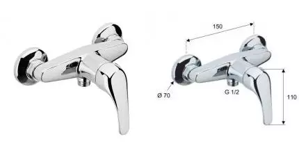 Смеситель для душа «Remer» 35 F33 2 хром Смеситель для душа «Remer» 35 F33 2 хром