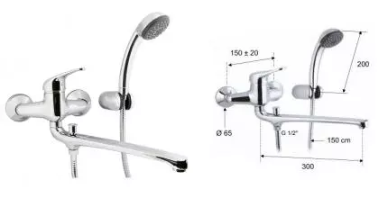 Смеситель для ванны «Remer» Kiss K492 хром Смеситель для ванны «Remer» Kiss K492 хром