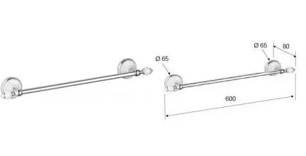 Полотенцедержатель «Remer» Epoca EP30clear на стену хром