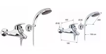 Смеситель для ванны «Remer» Ten T022 хром Смеситель для ванны «Remer» Ten T022 хром