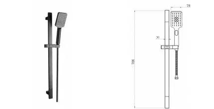 Душевой гарнитур «Bravat» D170BW-ENG чёрный Душевой гарнитур «Bravat» D170BW-ENG чёрный