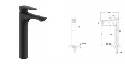 Смеситель для раковины «Bravat» Source F1173218BW-A9-ENG чёрный