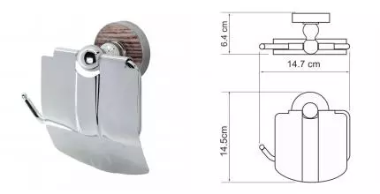 Держатель для туалетной бумаги «WasserKRAFT» Regen K-6925 на стену хром/дерево