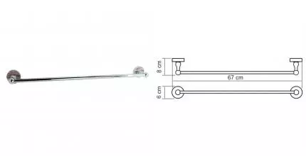 Полотенцедержатель «WasserKRAFT» Regen K-6930 на стену хром/дерево