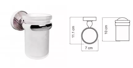 Стакан для зубных щёток «WasserKRAFT» Aland K-8528 на стену хром/розовый Стакан для зубных щёток «WasserKRAFT» Aland K-8528 на стену хром/розовый