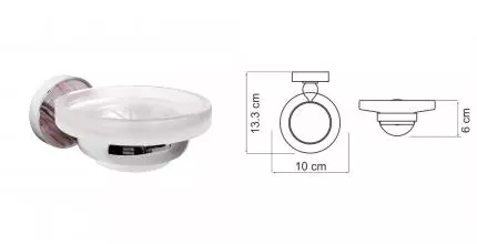 Мыльница «WasserKRAFT» Aland K-8529 на стену хром/розовый Мыльница «WasserKRAFT» Aland K-8529 на стену хром/розовый