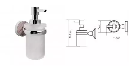 Дозатор для мыла «WasserKRAFT» Aland K-8599 на стену хром/розовый
