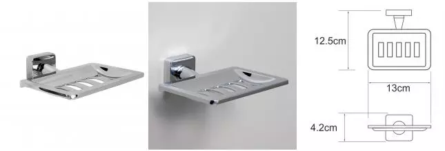 Мыльница «WasserKRAFT» Dill K-3969 на стену хром