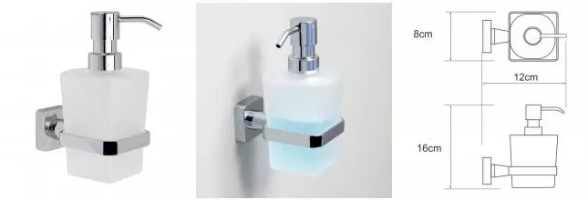 Дозатор для мыла «WasserKRAFT» Dill K-3999 на стену хром