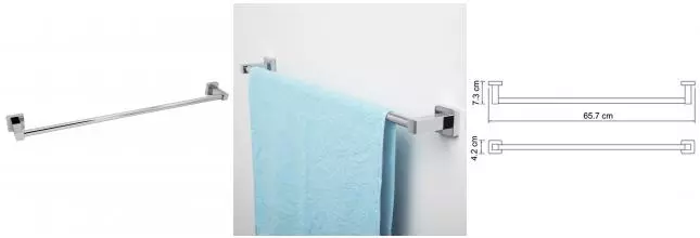 Полотенцедержатель «WasserKRAFT» Dill K-3930 на стену хром Полотенцедержатель «WasserKRAFT» Dill K-3930 на стену хром