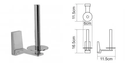 Держатель для туалетной бумаги «WasserKRAFT» Lopau K-6097 на стену хром Держатель для туалетной бумаги «WasserKRAFT» Lopau K-6097 на стену хром