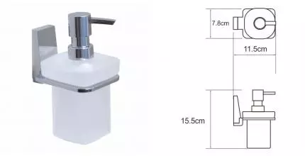 Дозатор для мыла «WasserKRAFT» Lopau K-6099 на стену хром
