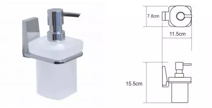 Дозатор для мыла «WasserKRAFT» Lopau K-6099 на стену хром Дозатор для мыла «WasserKRAFT» Lopau K-6099 на стену хром