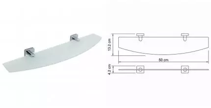 Полка в ванну «WasserKRAFT» Lippe K-6524 на стену хром