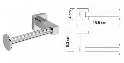 Держатель для туалетной бумаги «WasserKRAFT» Lippe K-6596 на стену хром Держатель для туалетной бумаги «WasserKRAFT» Lippe K-6596 на стену хром