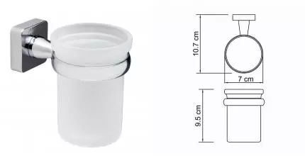 Стакан для зубных щёток «WasserKRAFT» Lippe K-6528 на стену хром Стакан для зубных щёток «WasserKRAFT» Lippe K-6528 на стену хром