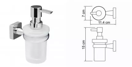 Дозатор для мыла «WasserKRAFT» Lippe K-6599 на стену хром