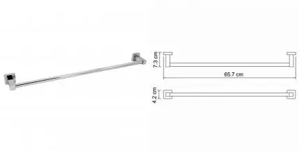 Полотенцедержатель «WasserKRAFT» Lippe K-6530 на стену хром