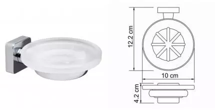 Мыльница «WasserKRAFT» Lippe K-6529 на стену хром