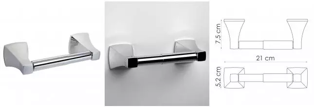 Держатель для туалетной бумаги «WasserKRAFT» Wern K-2522 на стену хром Держатель для туалетной бумаги «WasserKRAFT» Wern K-2522 на стену хром