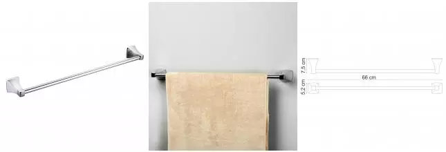 Полотенцедержатель «WasserKRAFT» Wern K-2530 на стену хром Полотенцедержатель «WasserKRAFT» Wern K-2530 на стену хром