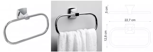 Полотенцедержатель «WasserKRAFT» Wern K-2560 на стену хром