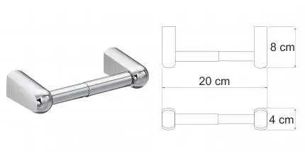 Держатель для туалетной бумаги «WasserKRAFT» Berkel K-6822 на стену хром