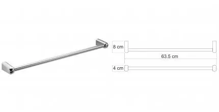Полотенцедержатель «WasserKRAFT» Berkel K-6830 на стену хром