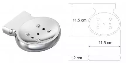 Мыльница «WasserKRAFT» Berkel K-6869 на стену хром