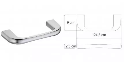 Полотенцедержатель «WasserKRAFT» Berkel K-6832 на стену хром