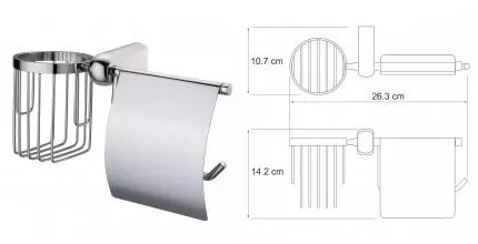 Держатель туалетной бумаги и освежителя воздуха «WasserKRAFT» Berkel K-6859 на стену хром