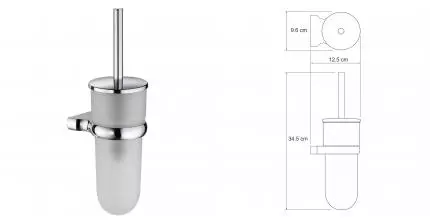 Ёршик для унитаза «WasserKRAFT» Berkel K-6827 на стену хром Ёршик для унитаза «WasserKRAFT» Berkel K-6827 на стену хром