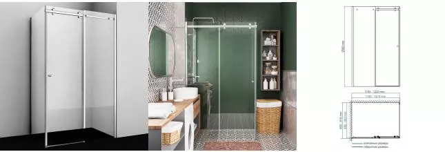 Душевой угол-ограждение «WasserKRAFT» Vils 56R07 120/90 прозрачный/хром без поддона универсальный Душевой угол-ограждение «WasserKRAFT» Vils 56R07 120/90 прозрачный/хром без поддона универсальный