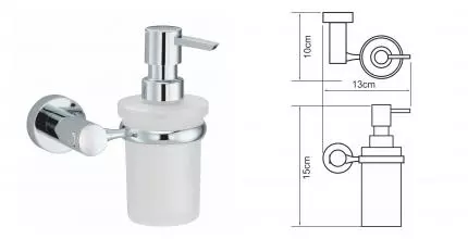 Дозатор для мыла «WasserKRAFT» Donau K-9499 на стену хром