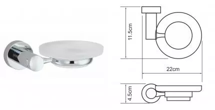 Мыльница «WasserKRAFT» Donau K-9429 на стену хром
