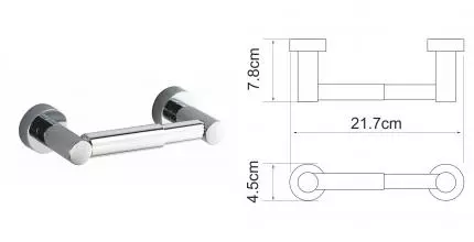 Держатель для туалетной бумаги «WasserKRAFT» Donau K-9422 на стену хром