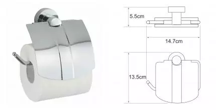 Держатель для туалетной бумаги «WasserKRAFT» Donau K-9425 на стену хром